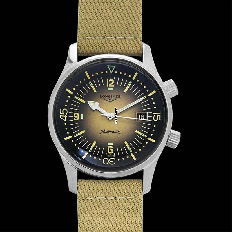 Thumbnail von Longines Legend Diver L37744302 - Legend Diver Automatic Beige Dial Stainless Steel Men's Watch </h1>