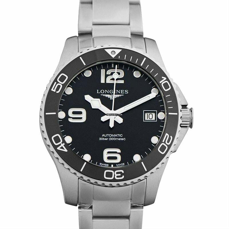  Longines HydroConquest L37804566 - HydroConquest Automatic Black Dial Stainless Steel Men's Watch </h1> 
