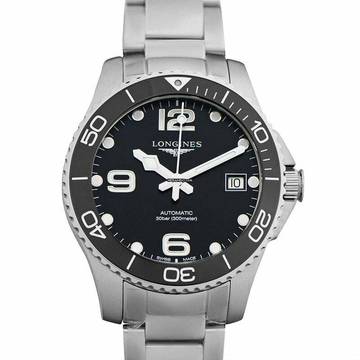  Longines HydroConquest L37804566 - HydroConquest Automatic Black Dial Stainless Steel Men's Watch </h1> 