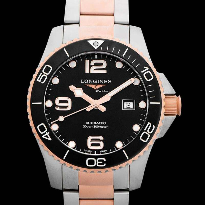 Thumbnail von Longines HydroConquest L37823587 - HydroConquest Automatic Black Dial Stainless Steel Men's Watch </h1>