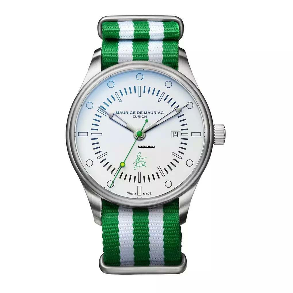 Maurice de Mauriac AUTOMATIC CLASSIC “STAN SMITH SIGNATURE WATCH” green Red or Blue