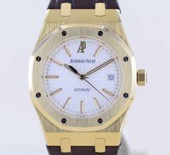 Thumbnail von Audemars Piguet Royal Oak Selfwinding Automatic Date 18K Gelbgold 39mm 15300 white Dial rar </h1>