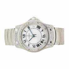 Thumbnail von Cartier Santos RONDE Quartz 29mm Steel Diamond Watch </h1>