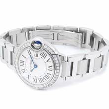 Thumbnail von Cartier Ballon Bleu 28mm Quartz Steel Diamond Watch </h1>
