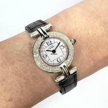 Thumbnail von Cartier VERMEIL COLISÈE Quartz 24mm 925 Silver ~0.70TCW Diamond Watch </h1>
