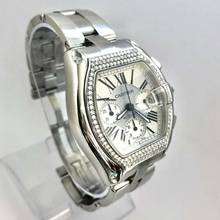 Thumbnail von Cartier Roadster Chronograph 2618 Automatic 42mm Steel ~2.5TCW DIAMOND Watch </h1>