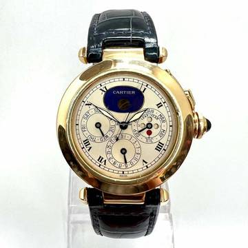  Cartier Pasha 38mm Quartz Perpetual Calender Moonphase 18K Yellow Gold Watch </h1> 