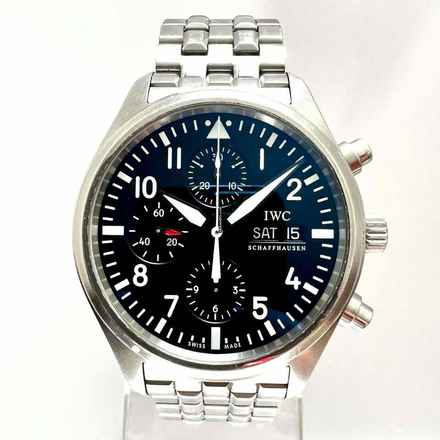  IWC Fliegeruhr Chronograph SCHAFFHAUSEN PILOT Chronograph Day Date Automatic 42mm Steel Watch </h1> 