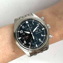Thumbnail von IWC Fliegeruhr Chronograph SCHAFFHAUSEN PILOT Chronograph Day Date Automatic 42mm Steel Watch </h1>