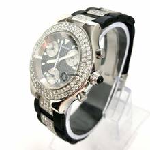 Thumbnail von Cartier 21 Chronoscaph Chronograph 2424 Quartz Steel 38mm 4.44TCW DIAMOND Watch </h1>