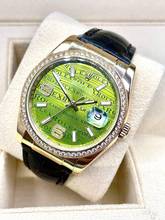 Thumbnail von Rolex Datejust 36 Rare&special GREEN Diamond Dial all Original Factory Diamonds Box&Papers