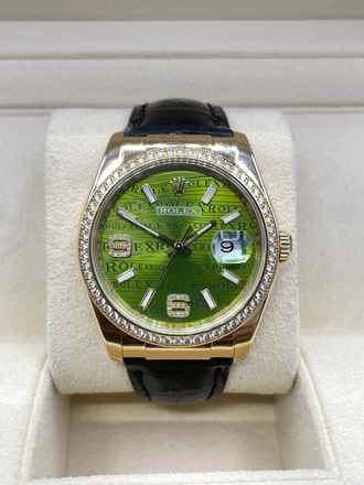  Rolex Datejust 36 Rare&special GREEN Diamond Dial all Original Factory Diamonds Box&Papers 