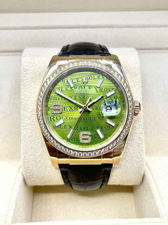 Rolex Datejust 36 Rare&special GREEN Diamond Dial all Original Factory Diamonds Box&Papers 