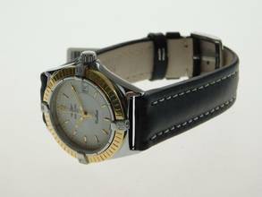 Thumbnail von Breitling Callisto 34 mm Stahl Gold Herrenuhr im Top Zustand mit neuem Lederband </h1>