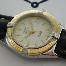 Thumbnail von Breitling Callisto 34 mm Stahl Gold Herrenuhr im Top Zustand mit neuem Lederband </h1>