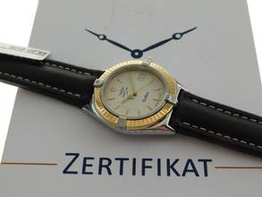 Thumbnail von Breitling Callisto 34 mm Stahl Gold Herrenuhr im Top Zustand mit neuem Lederband </h1>