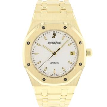  Audemars Piguet Royal Oak Automatic 36MM Yellow Gold White Dial  