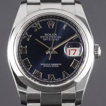  Rolex Datejust 36 Blue Dial LC 100 