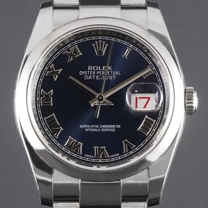  Rolex Datejust 36 Blue Dial LC 100 