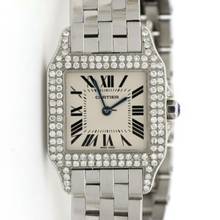 Thumbnail von Cartier Santos Demoiselle Quartz Steel 26mm Diamond Watch </h1>