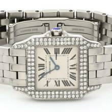Thumbnail von Cartier Santos Demoiselle Quartz Steel 26mm Diamond Watch </h1>
