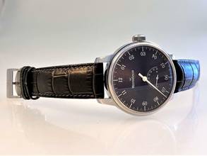Thumbnail von Meistersinger Unomatik UM207 ZB grau Lederarmband grau mit Faltschließe deutsche Auslieferung </h1>