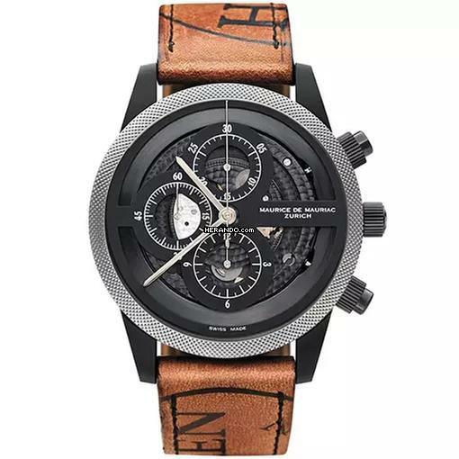 Maurice de Mauriac CHRONO MODERN SKELETON PVD