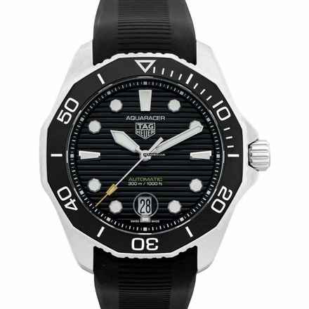  TAG Heuer Aquaracer WBP201A.FT6197 - TAG Heuer Aquaracer Professional 300 Automatic Black Rubber Watch 43mm </h1> 