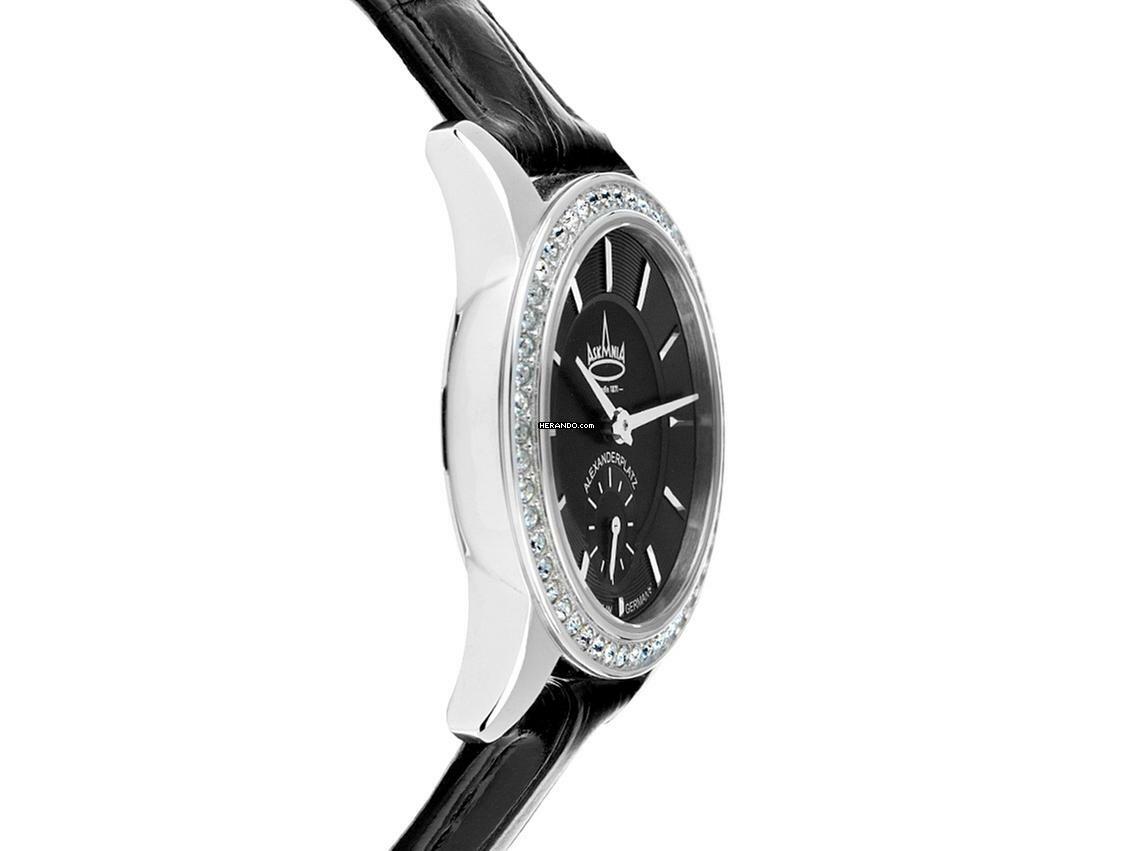 Thumbnail von Askania Alexanderplatz Lady Stahl Quarz Armband Leder 32mm Ref.ALE-2041 Box&Pap. Full Set Neu