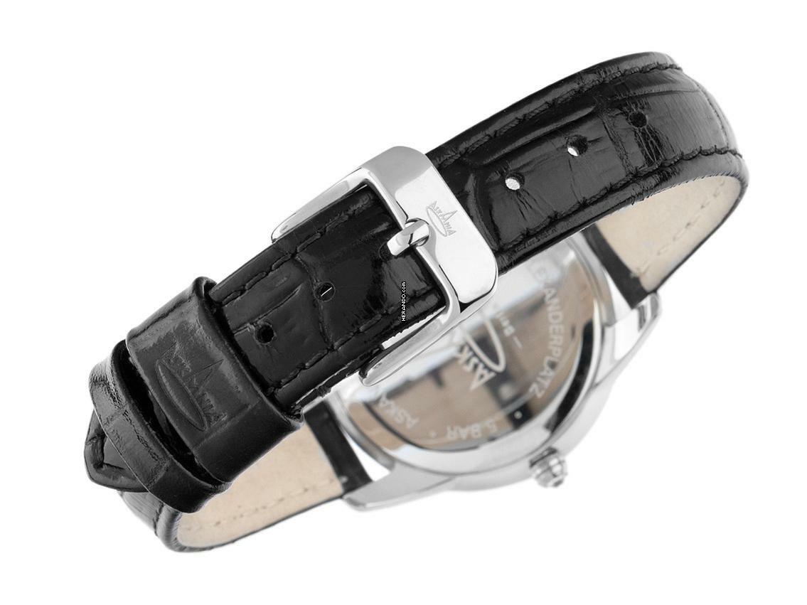 Thumbnail von Askania Alexanderplatz Lady Stahl Quarz Armband Leder 32mm Ref.ALE-2041 Box&Pap. Full Set Neu