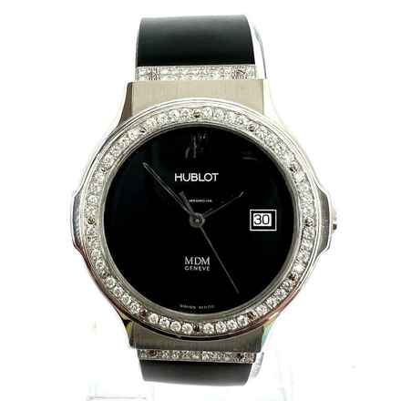  Hublot MDM 1523 36mm Quartz Steel 1.10TCW DIAMOND Watch </h1> 