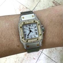 Thumbnail von Cartier Santos Galbée 24mm Automatic 2 Tone 1.9TCW Diamond Watch </h1>