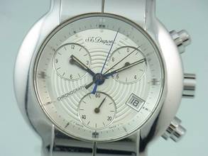 Thumbnail von S.T. Dupont 532 E9 Aa28 Chronograph Edelstahl Herrenuhr Ø 40 Mm Datumsanzeige </h1>