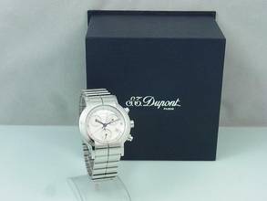 Thumbnail von S.T. Dupont 532 E9 Aa28 Chronograph Edelstahl Herrenuhr Ø 40 Mm Datumsanzeige </h1>