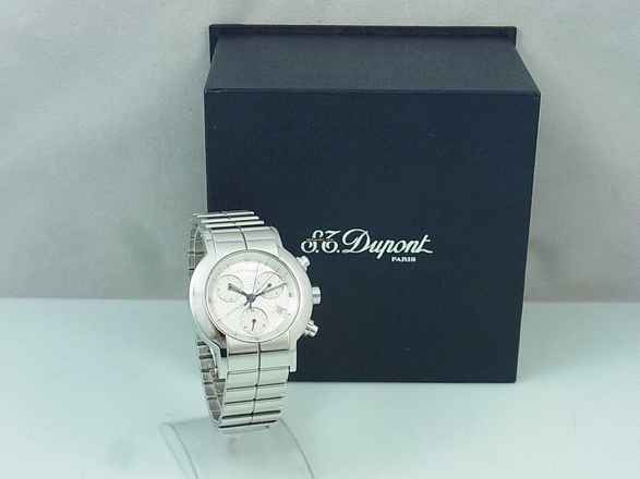  S.T. Dupont 532 E9 Aa28 Chronograph Edelstahl Herrenuhr Ø 40 Mm Datumsanzeige </h1> 
