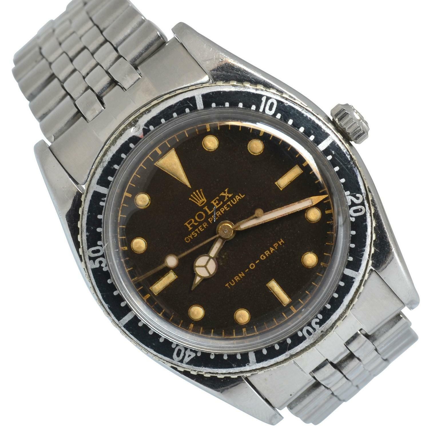 Rolex Turn-O-Graph Turn-O-Graph 6202 Tropical galvanic glossy radium gilt dial 1953’s </h1>