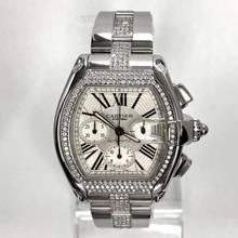 Thumbnail von Cartier Roadster Chronograph 2618 Automatic 42mm Steel DIAMOND Watch </h1>