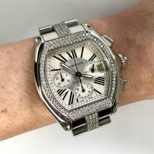 Thumbnail von Cartier Roadster Chronograph 2618 Automatic 42mm Steel DIAMOND Watch </h1>