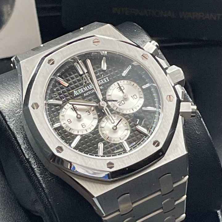  Audemars Piguet Royal Oak Chronograph 26331ST black 2019 like new unpolished Eu schwarz stahl </h1> 