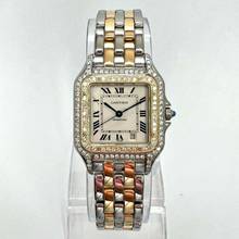 Thumbnail von Cartier Panthère Quartz 27mm 2 Row Gold 1.16TCW DIAMOND Watch </h1>