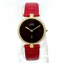 Thumbnail von Must de Cartier VERMEIL 30mm Quartz GP Argent ~.78TCW Diamond Watch </h1>