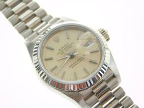 Thumbnail von Rolex Lady-Datejust 18 Kt Weißgold 26 mm im Best Zustand mit Box und Zubehör volles Band </h1>
