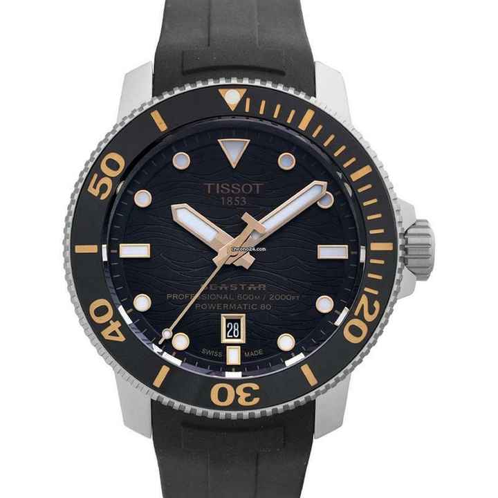  Tissot T120.607.17.441.01 - Seastar Automatic Black Dial Stainless Steel Men's Watch </h1> 