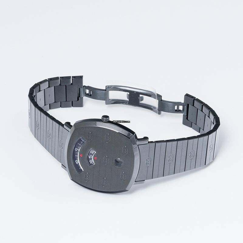 Thumbnail von Gucci YA157429 - Grip Quartz Black Dial Stainless Steel Unisex Watch </h1>