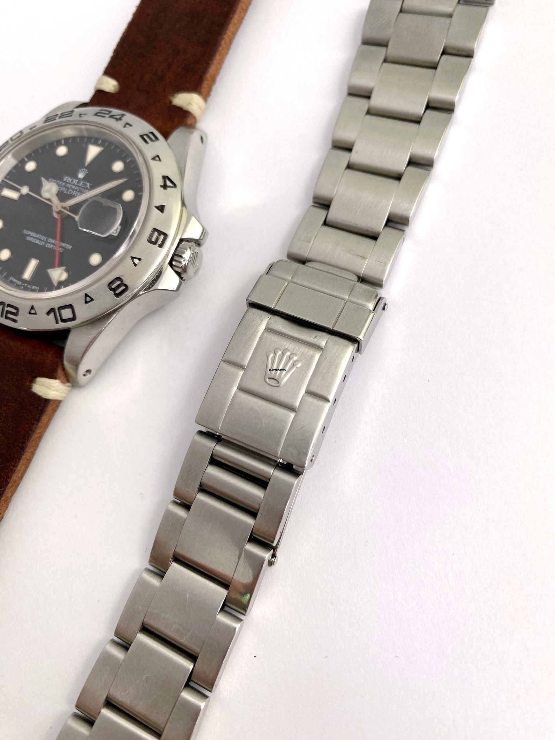 Thumbnail von Rolex Explorer II Vintage Explorer II Black RAIL Dial ASSAD Automatic FULL SET Box Papers 16550 16550