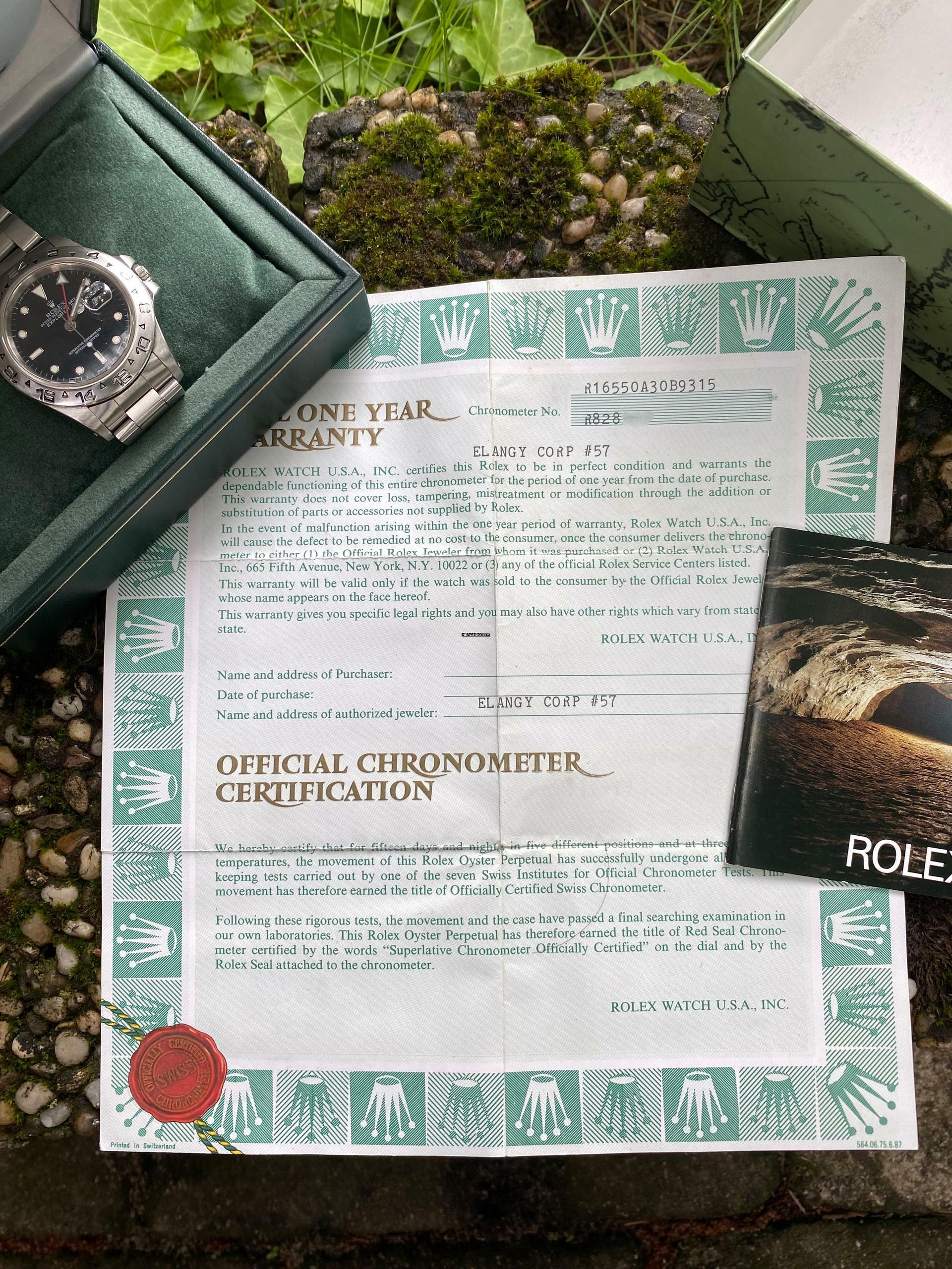 Thumbnail von Rolex Explorer II Vintage Explorer II Black RAIL Dial ASSAD Automatic FULL SET Box Papers 16550 16550