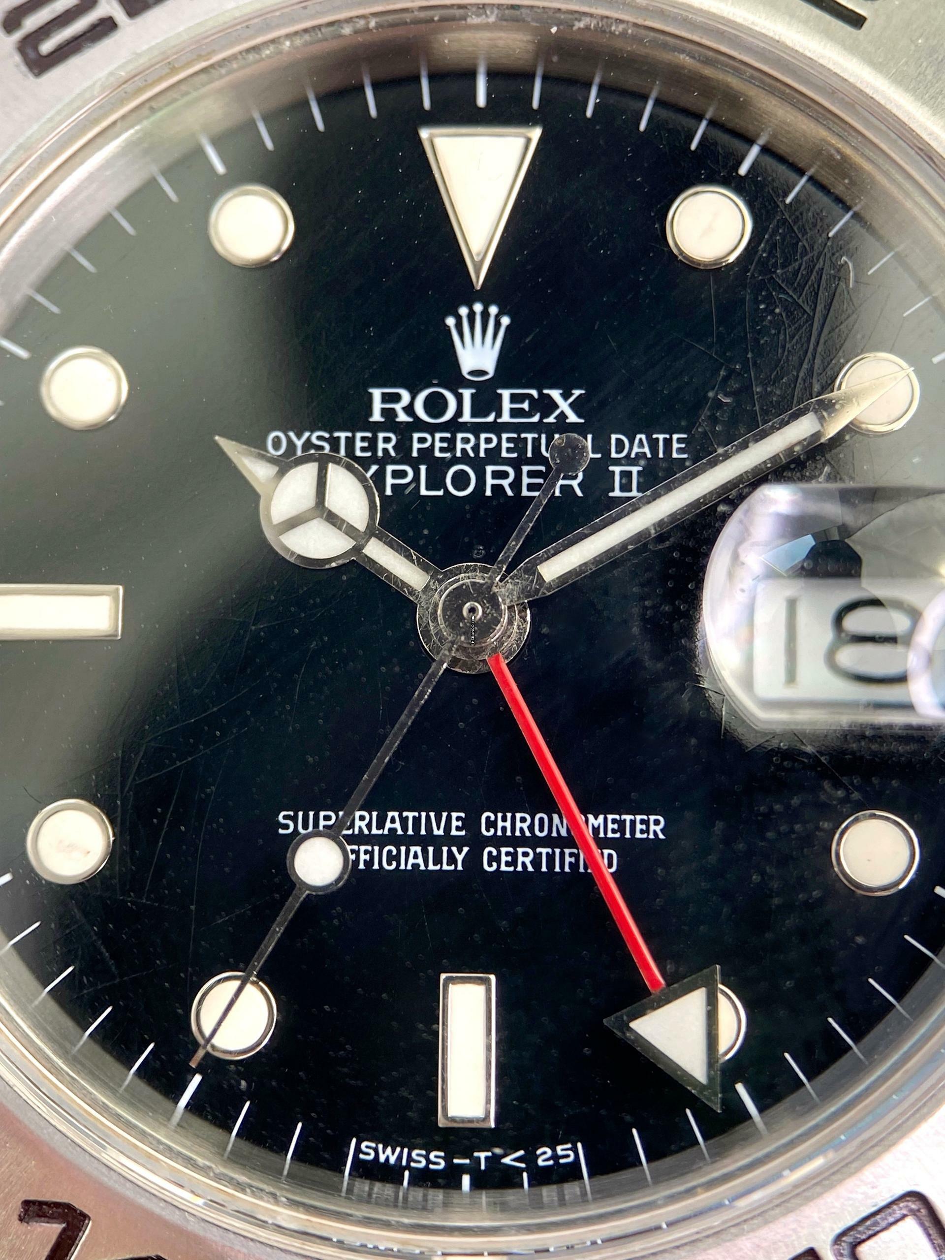 Thumbnail von Rolex Explorer II Vintage Explorer II Black RAIL Dial ASSAD Automatic FULL SET Box Papers 16550 16550