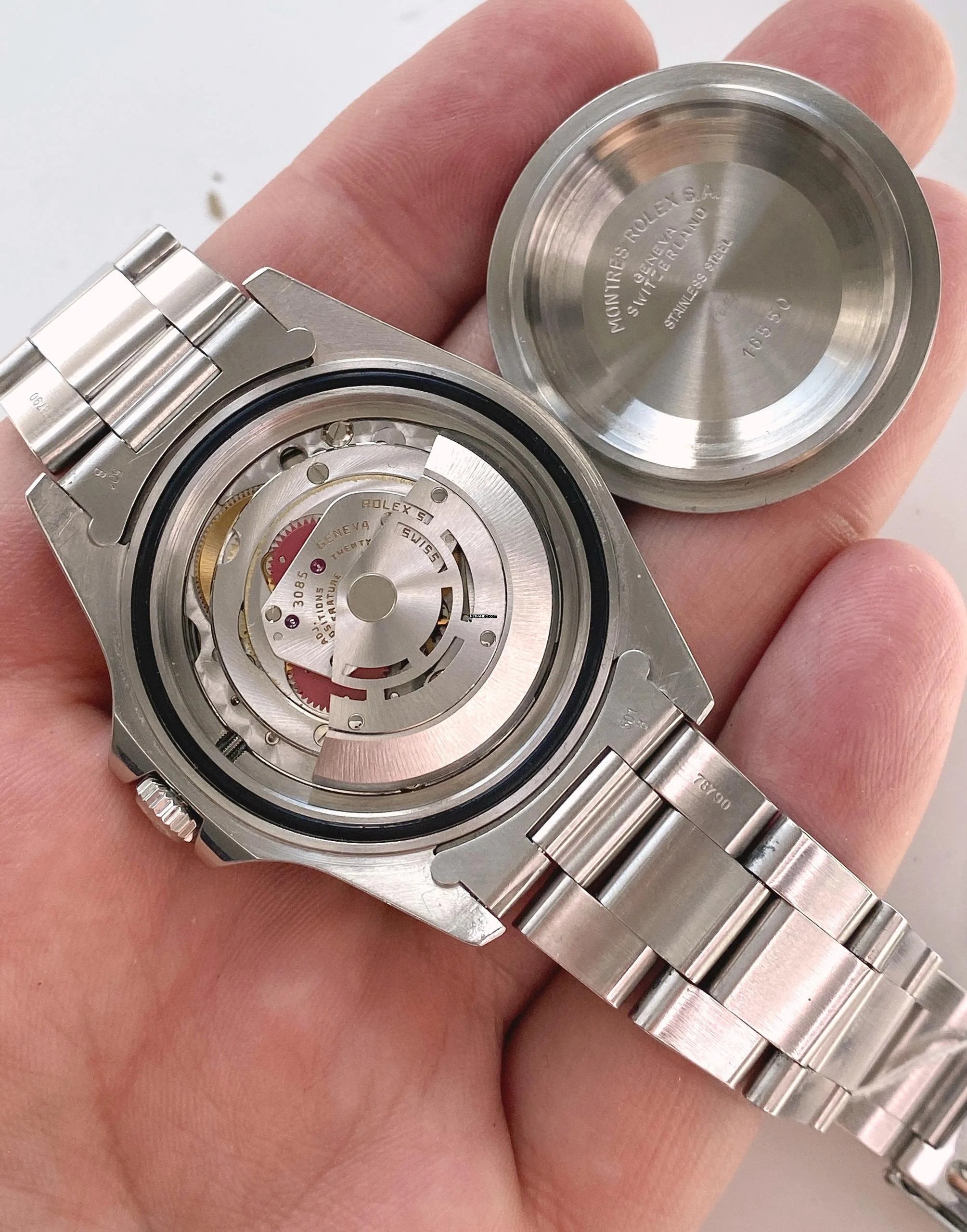 Thumbnail von Rolex Explorer II Vintage Explorer II Black RAIL Dial ASSAD Automatic FULL SET Box Papers 16550 16550