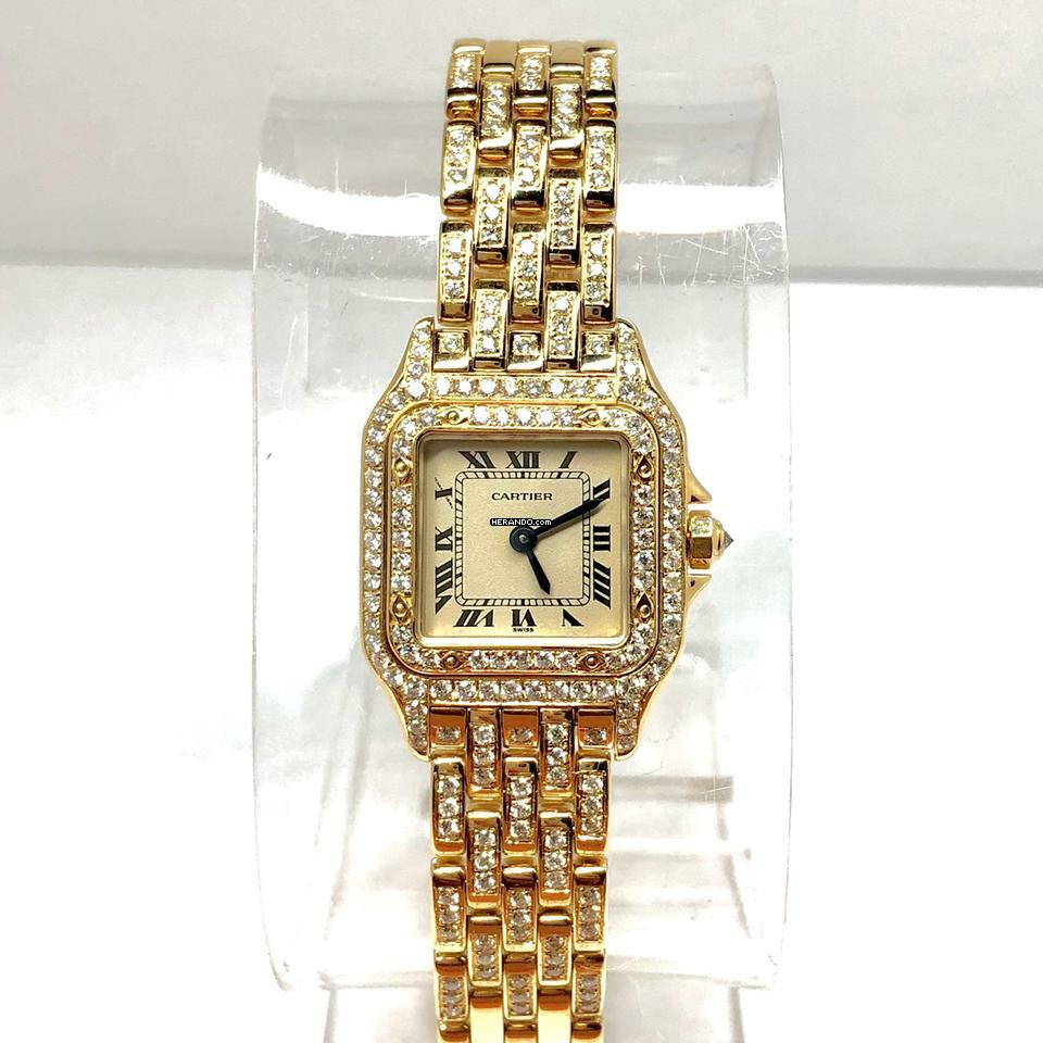  Cartier Panthère 23mm Quartz 18K Yellow Gold ~1.7TCW DIAMOND Watch </h1> 