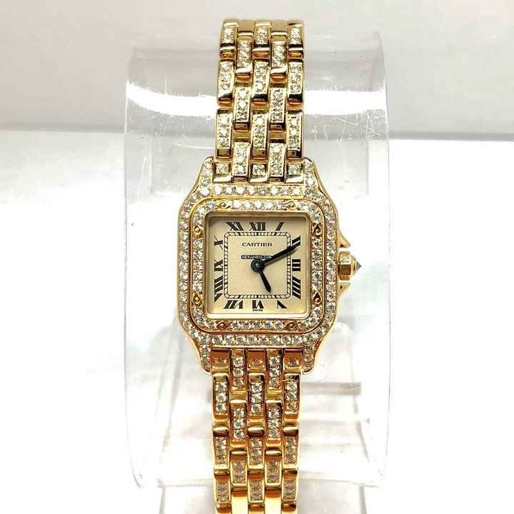  Cartier Panthère 23mm Quartz 18K Yellow Gold ~1.7TCW DIAMOND Watch </h1> 